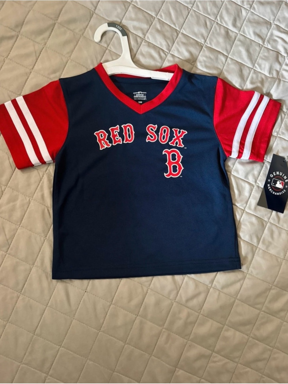 Genuine Merchandise Red & Navy Red Sox Kids Jersey Tee